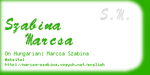 szabina marcsa business card